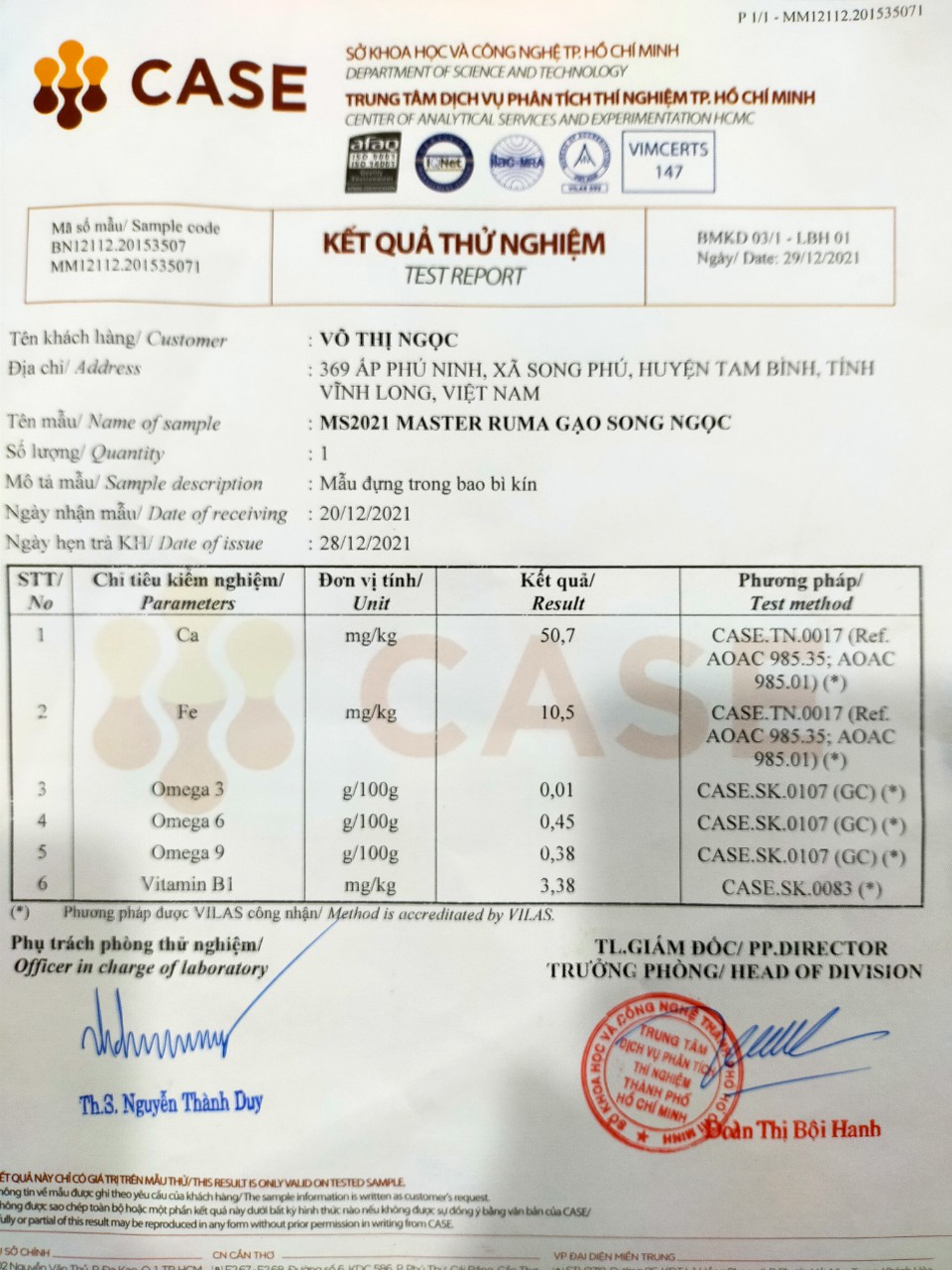 LƯƠNG THỰC MS THIÊN NGỌC