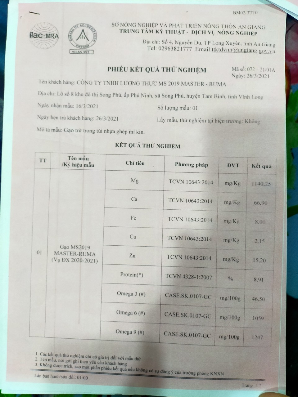 LƯƠNG THỰC MS THIÊN NGỌC